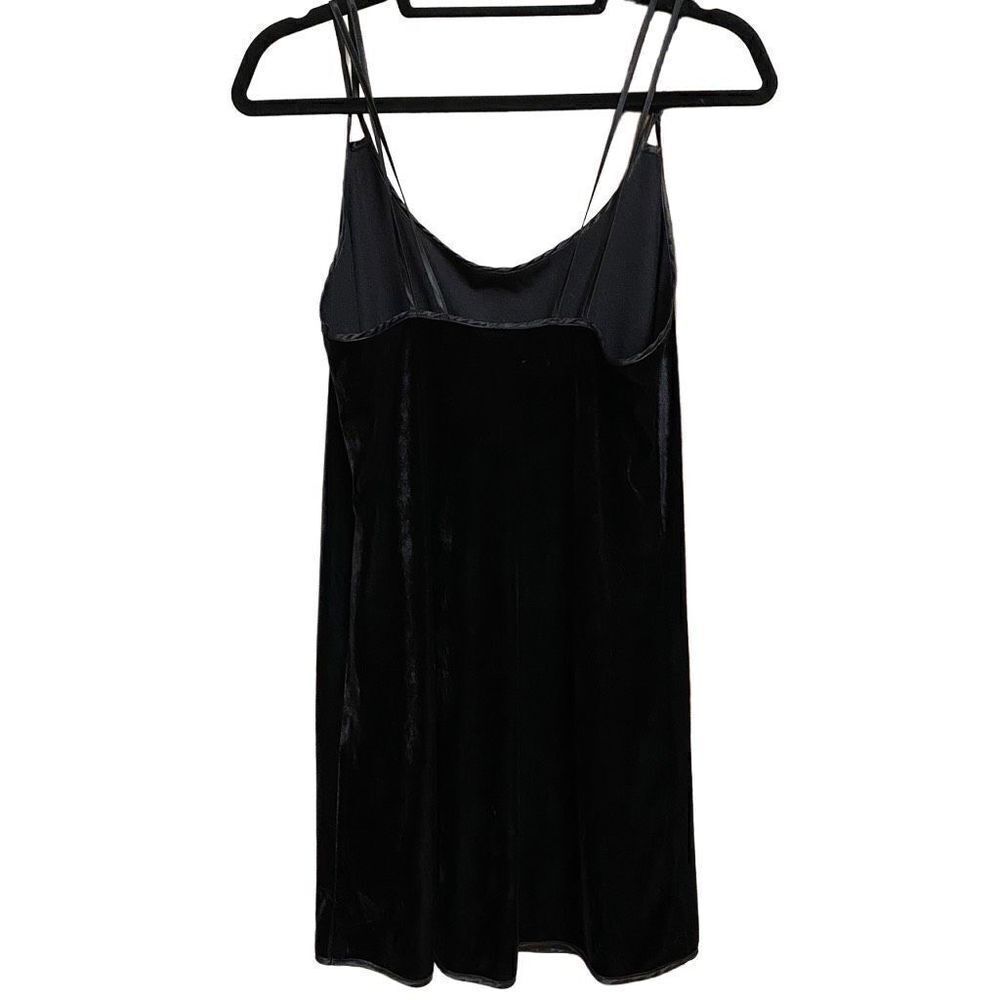 Vintage Angelique Velour Black Slip Dress - Picture 4 of 5